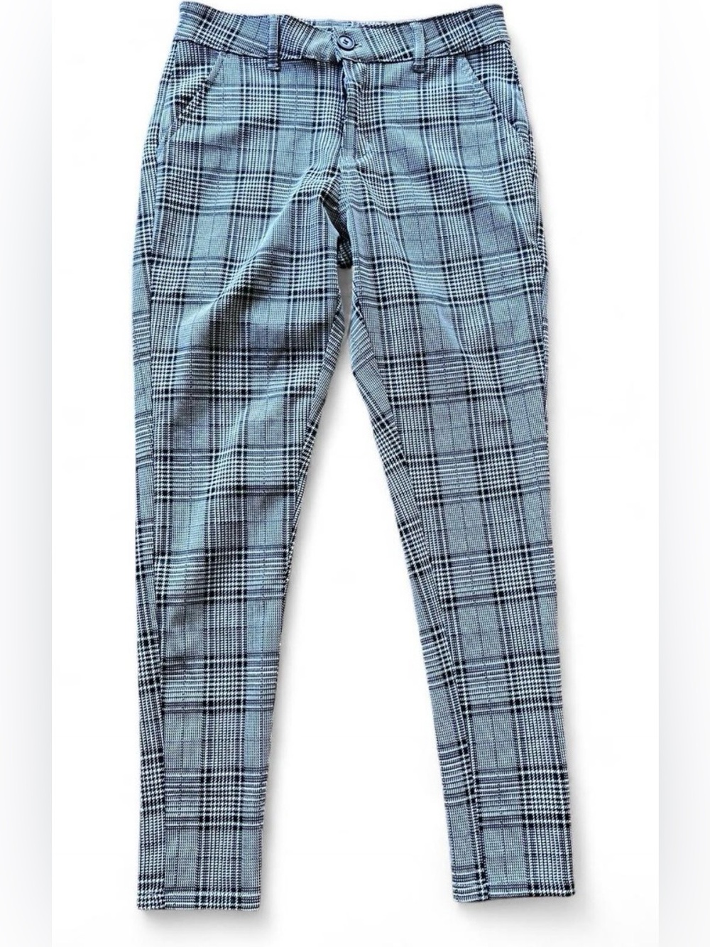 Legend Women’s Plaid Stretch Leggings - White/Black